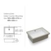 Rectangular Undermount Bathroom Sink & Overflow - White - Image 3