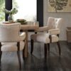 Brooklyn - Dining Arm Chair With Button Tufted Back (Set of 2) - Cream - Image 2