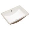 Rectangular Modern Undermount Bathroom Sink With Overflow - White - Image 3