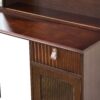 Modern Elegance Makeup Vanity Desk With Adjustable Lighted Mirror Storage Shelves Drawer And Cabinet - Walnut - Image 6