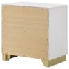 2 Drawer Bedroom Nightstand With And Wooden Furniture - Gold / White - Image 8