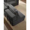 Oversized Upholstered Sectional Sofa Couch Set, Modular L Shaped Floor Sofa Set With 6 Pillows For Living Rooms - Dark Gray - Image 19