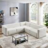 Solo - Corner Sectional Sofa - Cream - Image 7