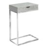 Accent Table, C - Shaped Contemporary And Modern - Gray - Image 2