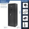 9.33 Cubic Ft Biometric Keypad Rifle Safe - Black - Image 3