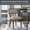 Marie - Upholstered Dining Chair (Set of 2) - Beige - Image 7