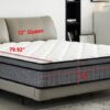 12" Queen Hybrid Mattress A Box, Pillow Top Bed Cushion With Gel Infused Memory Foam, Breathable And Hypoallergenic, Medium Firm For Lumbar Support - White / Gray - Image 7
