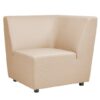 Cleo - Modular Upholstered Deep Seating Patio Corner Chair Axroma Olefin - Almond Beige - Image 2