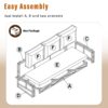 3 Person Porch Swing With Chains, Large Patio Swing Bench With Cushions For Backyard, Garden, And Poolside - Brown - Image 6
