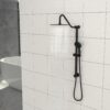 Shower System With 5 Function Rain Hand Shower And Slide Bar Combo - Matte Black - Image 4