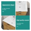 Premium Ceramic Rectangular Single Vanity Top With Overflow - White - Image 6