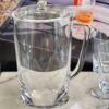 Halo - Oval Design Unbreakable Plastic Water Pitcher With Lid Acrylic, 2.75 Quarts - Clear - Image 4
