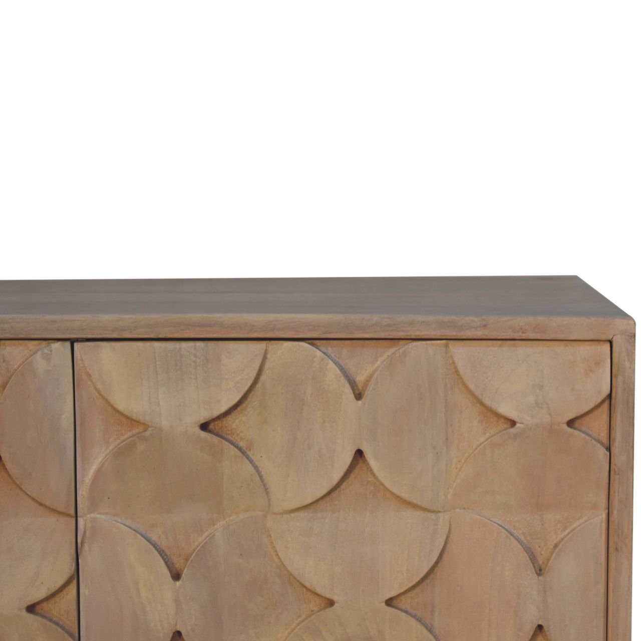 Hourglass Carved Cabinet - Marble - Image 8