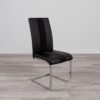 Altis - Dining Chairs With Padded Fabric And Stainless Legs (Set of 4) - Black - Image 6