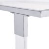 Glass Side Table, Acrylic End Table, Glass Top C Shape Square Table With Metal Base For Living Room, Bedroom, Balcony Home And Office - Chrome - Image 9