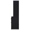 Multifunctional Bookcase With 3 Open Shelves And Secure Locking Mechanism - Black - Image 8