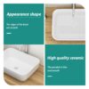 Rectangular Vessel Bathroom Sink, Modern - White - Image 6
