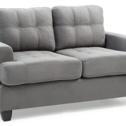 Cozy Transitional Loveseat - Gray