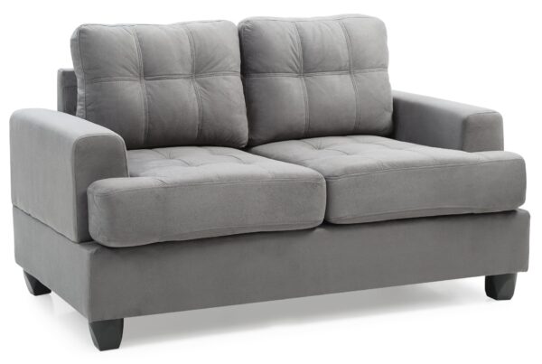 Cozy Transitional Loveseat - Gray