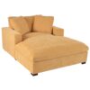 Oversized Chaise, Lounge Chair Classic Design, Soft Fabric, Durable Frame With Solid Wood Legs - Yellow - Image 13