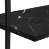Bookshelf, Bookcase, Etagere, Ladder, 5 Tier, For Office, Marble Look Contemporary & Modern - Black - Image 6