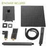 Oil Rubbed Bronze Shower System With Waterfall Tub Spout, 12" Ceiling Mount, Stainless Steel And Brass - Oil-Rubbed Bronze - Image 9