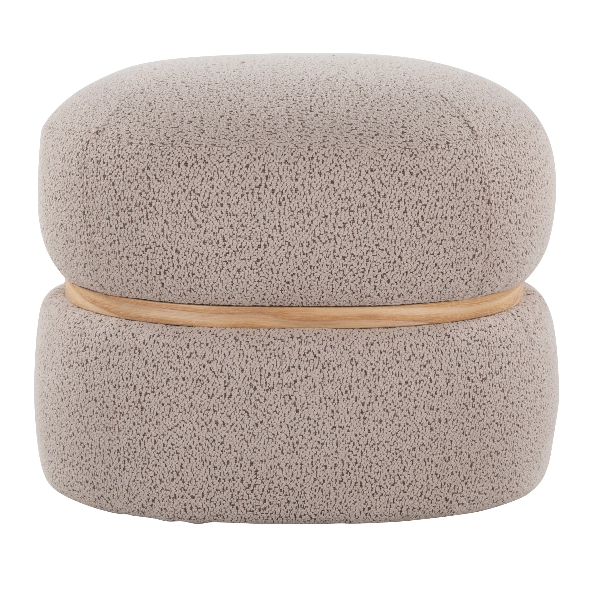Cinch - Contemporary Pouf Ottoman - Beige / Natural - Image 4