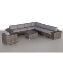 11 Piece Sectional Seating Group With Cushions - Gray Mix