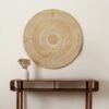 Handcarved Vintage Wheel Wall Decor - Brown / Antique White - Image 2