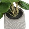 8" Tall, Artificial Plant, Alocasia, Indoor, Faux, Fake, Table, Greenery, Potted, Decorative (Set of 2) - Green / White - Image 2