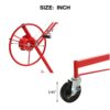 Red Carbon Steel Drywall Lift 11' Panel Hoist With Rolling Caster And Lockable Tool Jack - Red - Image 16