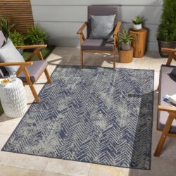 Sunshine - 7'10" X 10'3" Polyester Indoor, Outdoor Area Rug - Blue