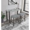 Regina - Console Sofa Table And Double Pedestal Base - Gray - Image 4
