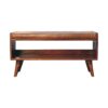 Bench With Brown Leather Seatpad - Chestnut - Image 10