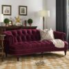 La Rosa - Victorian Chesterfield Tufted Sofa - Burgundy - Image 9