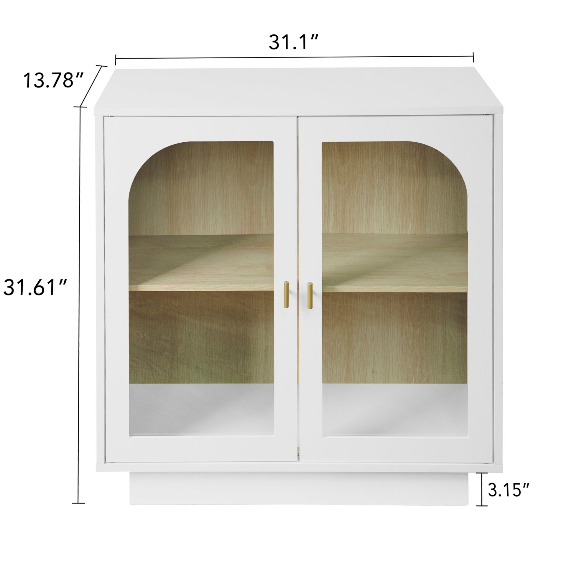 Storage Cabinet With Door For Living Room, Dining Room, Study - White - Image 3