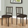 Dining Chair, Side, Upholstered For Dining Room, Transitional (Set of 2) - Brown - Image 13