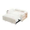Pull Out Sofa Bed Convertible Couch Loveseat Sofa Modern Sleeper Sofa With Adjustable Backrest For Living Room - Beige - Image 22