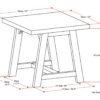 Sawhorse - End Table - Distressed Gray - Image 7