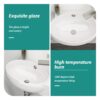 Rectangle, Wall Mount Bathroom Sink With Single Faucet Hole - White - Image 6