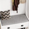 3 In 1 Hallway Hall Tree With Cushion, Storage Drawers, Hooks Shelves - White - Image 7