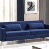 Aesthetic Sofas For Living Room, 3 Seater Couch With Classic Modern Appeal And Luxurious Soft Comfort, Easy To Maintain - Blue - Image 11