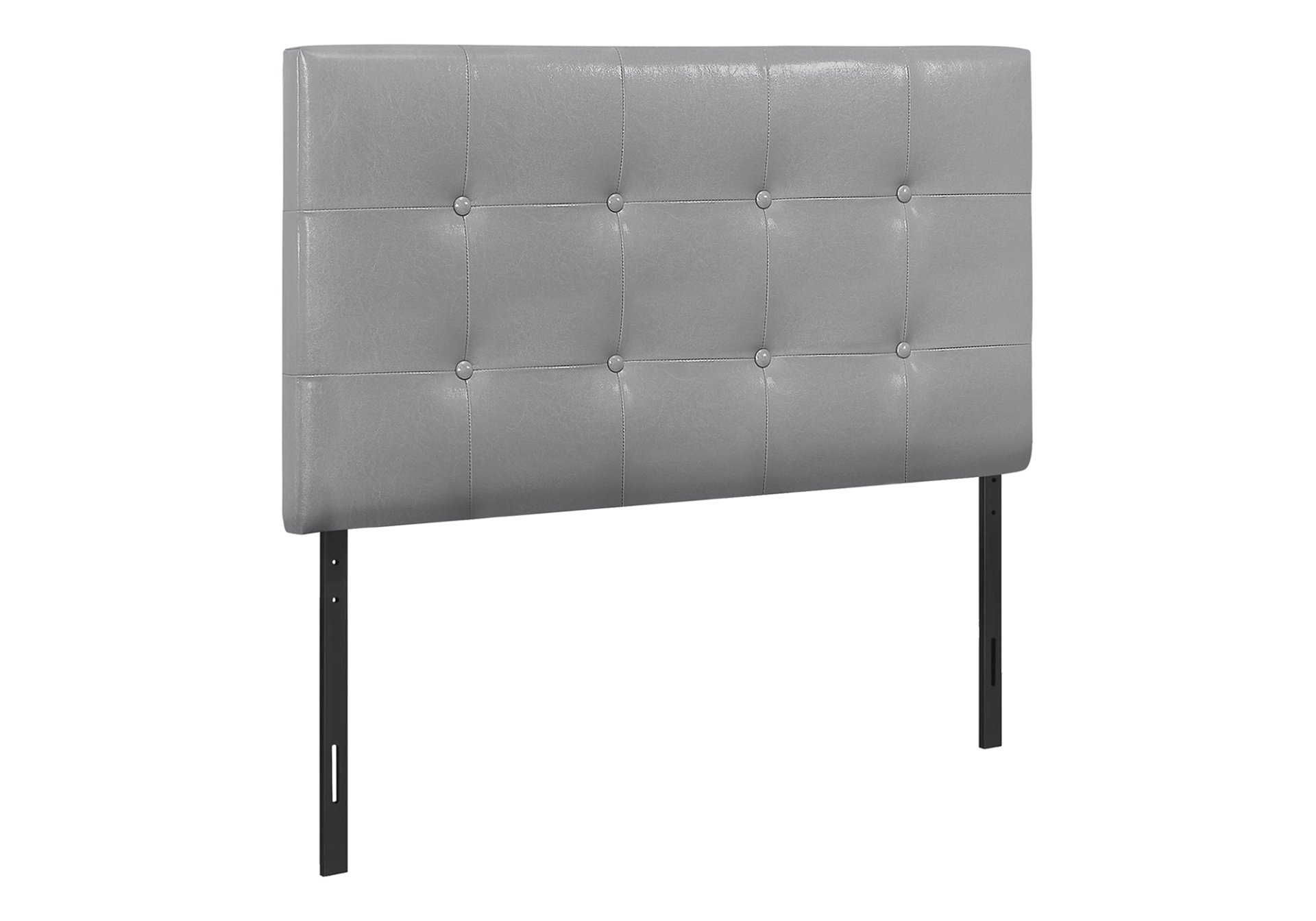 Twin Size, Bed Headboard Only, Upholstered, Transitional - Gray - Image 2