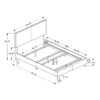 Queen Size Bed, Upholstered, Transitional - White - Image 4