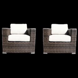 Outdoor Chairs Set With Cushions - Brown Mix