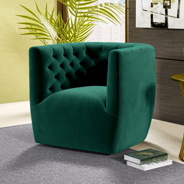 Delaney - Swivel Stylish Chair - Green