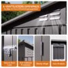 Outdoor Storage Shed 4 X 9 Ft With Sloping Roof And Vents For Garden And Patio - Gray - Image 7