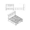 Civic - 5 Piece King Bedroom Set With Storage Drawers - White - Image 11