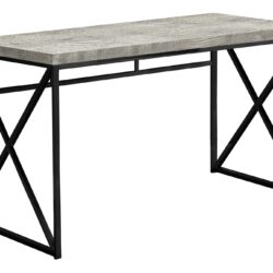 Computer Desk For Home Office, Laptop, Contemporary And Modern - Gray / Black