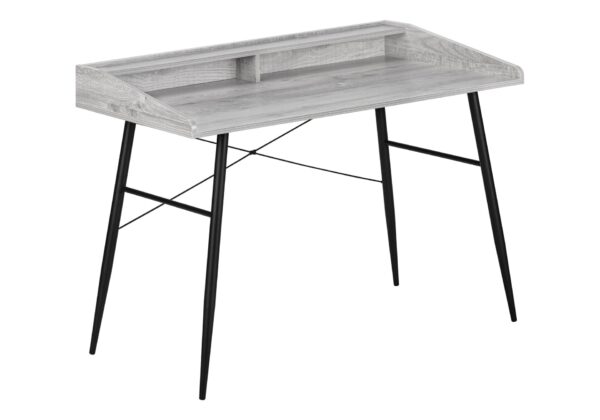 Computer Desk For Home Office, Storage Shelves, Versatile Placement - Gray